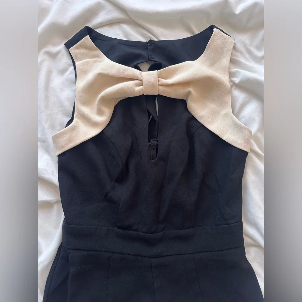 Foxiedox Black and Cream Jumpsuit - Picture 2 of 4